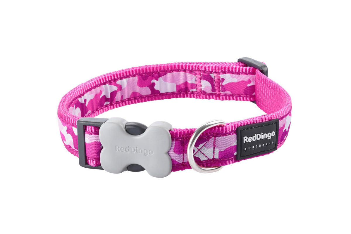 Hundehalsband Design Hot Pink S