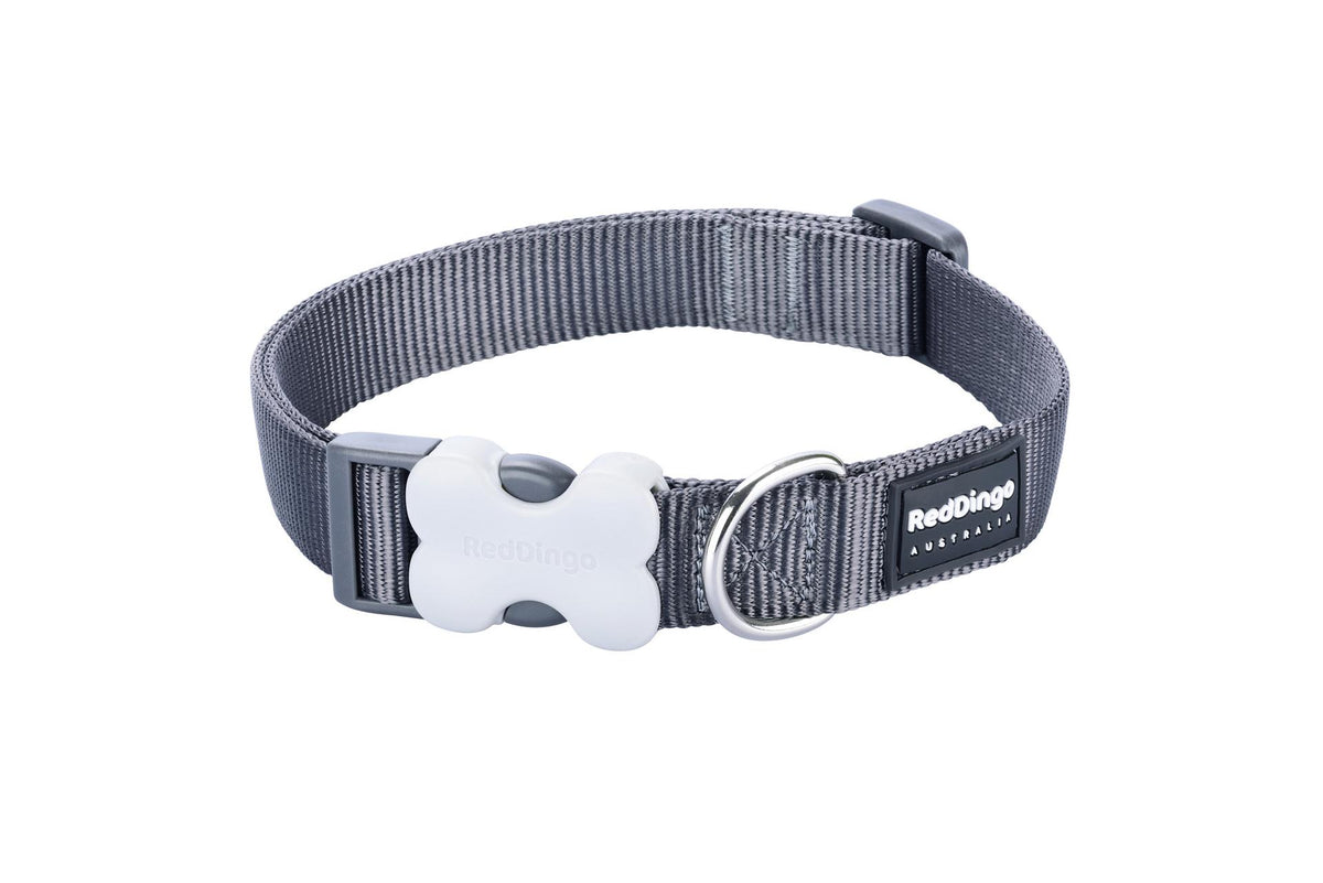 Hundehalsband Plain Grau S