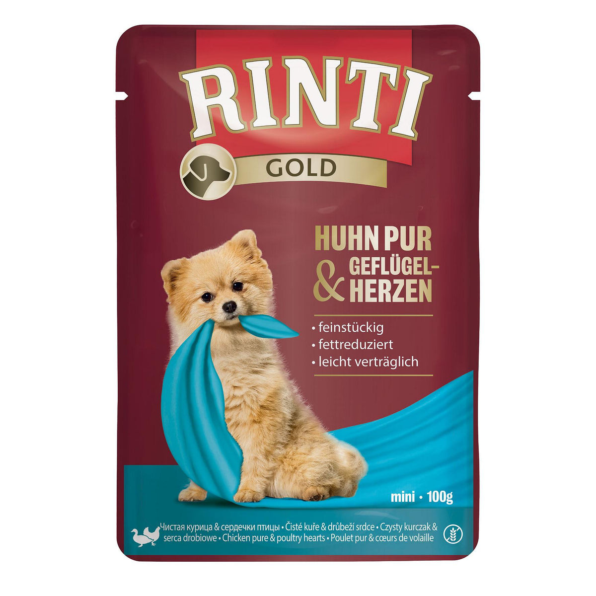 Gold Mini Huhn &amp; Geflügelherzen 100g